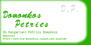 domonkos petrics business card